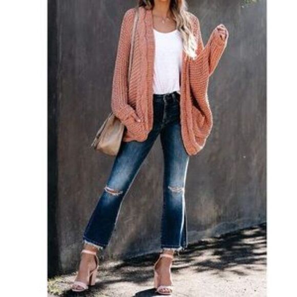 New Knitted Open Front Cardigan - Picture 4 of 5